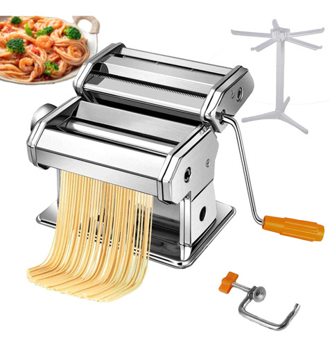 Maquina Pasta Acero Inoxidable Hogar Restaurante 7 Ajustes