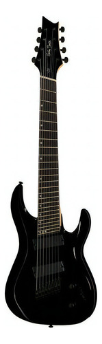 Guitarra eléctrica Harley Benton Progressive Series R-458 FanFret de tilo 2018 black high-gloss brillante con diapasón de amaranto