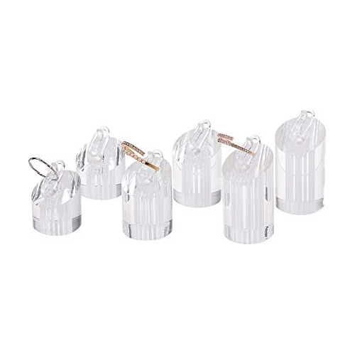 6pcs Acrilico Exhibicion De Joyeria Del Anillo Soporte ...