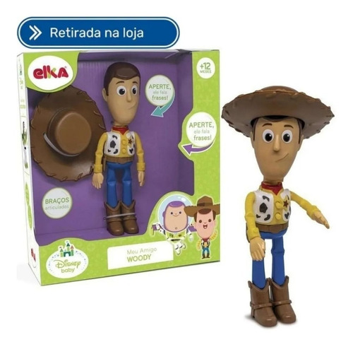 Boneco Woody Toy Story Com Som E A 30cm Disney Baby Elka