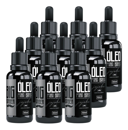 Óleo Para Barba Big Barber 30ml Barbershop Atacado 9 Unid