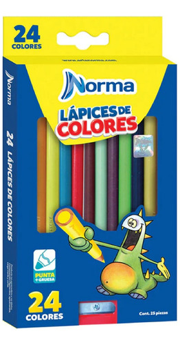 Remate 6 Cajas De Lapices De Colores Norma Redondos C/24