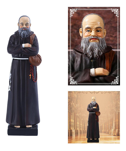 Estatua De Sacerdote Tallada A Mano, Escultura Religiosa