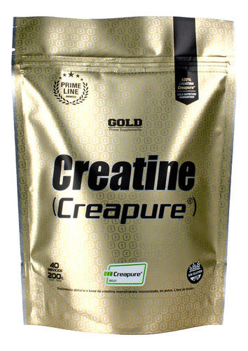 Creatine Creapure 200g Gold - Sello Oficial Creapure® Gold Sin Sabor