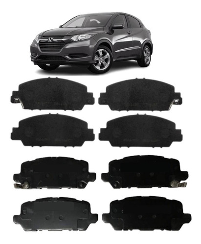 Kit Pastilha Freio Dianteira E Traseira Honda Hrv  2015/2018