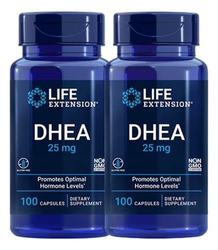 Kit 2uni Dhe 25mg 100caps- Life Extension Sem Sabor