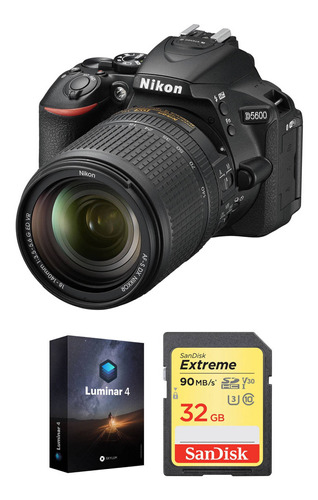 Nikon D5600 Dslr Camara Con 18-140mm Lens And Sdetware Kit