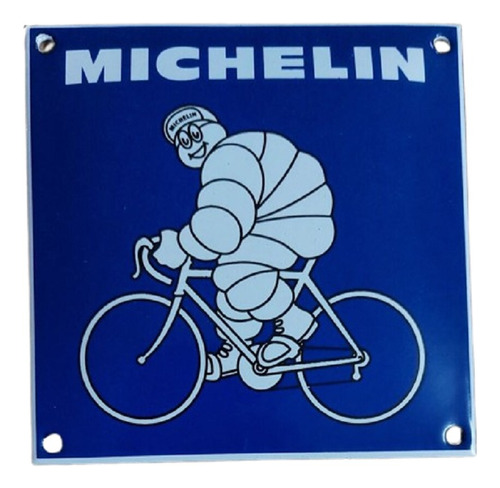 Cartel Enlozado Michelin Bibendum Bicycle - A Pedido_exkarg