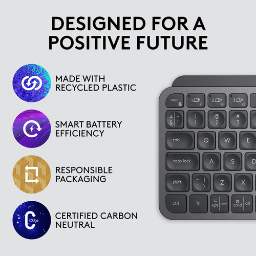 Teclado Logitech Mx Keys Mini Inalámbrico Iluminado Grafito