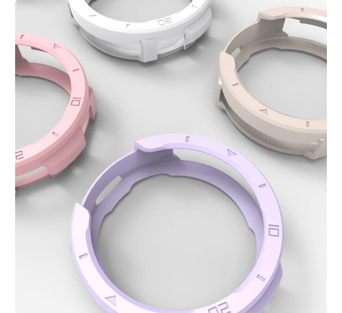 Capa Case Emborrachada Compativel Com Galaxy Watch 6 5 4 44mm Sm-r870 / R875 / R910 / R915 / R940 / R945 - Cor Lilás