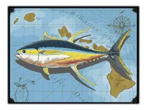 Comprar #1048 - Cuadro Vintage Pez Pesca Mar Pescado Poster No Chapa