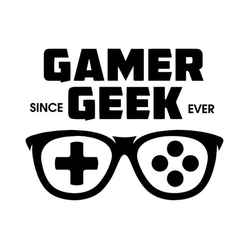 Adesivo Várias Cores 80x61cm - Gamer Geek Since Ever Desde S
