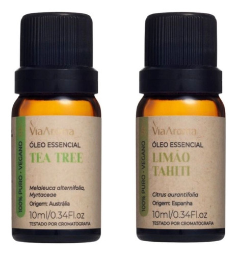 Óleo Essencial De Tea Tree Melaleuca 100% Puro Via Aroma