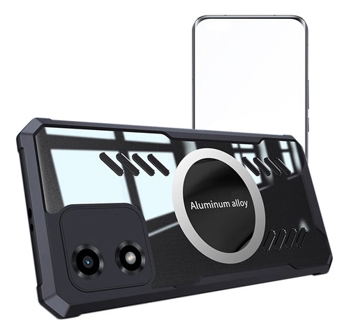 Capa Para Moto G04 Adsorvível Macia Possui Membrana De Vidro
