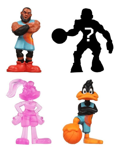Space Jam Pack De 4 Mini Figuras Daffy-lola-lebron-sorpresa
