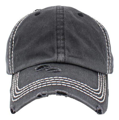 Kbv-basic Blk Gorra De Béisbol Desgastada Lavada A Mano