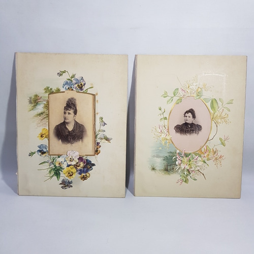 Antiguas Fotos Estudio 1890 Rosario Sta Fe Floral Mag 61641 (Usado)