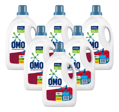 Kit 6 Sabão Líquido Omo Lavagem Perfeita 5l Cheiroso