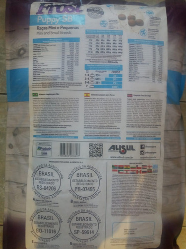 Alimento Frost Puppy Raza Mini Y Pequeñas 10,1kg
