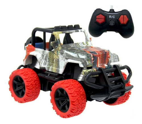 Carro Control Remoto Recargable 4x4 Jeep + Baterias Juguete 