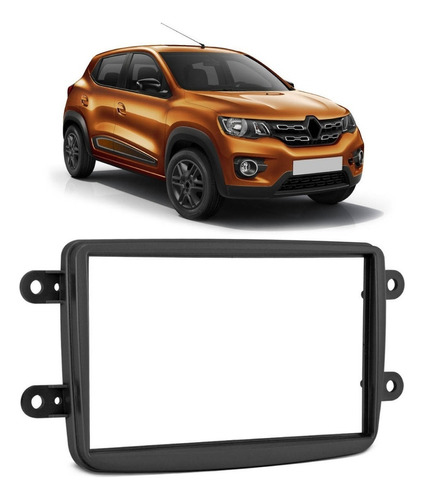 Moldura Painel 2 Din Dvd Central New Sandero 2014 2015 2016