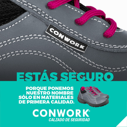 Imagen 9 de 10 de Zapatillas De Seguridad Mujer Conwork 201za