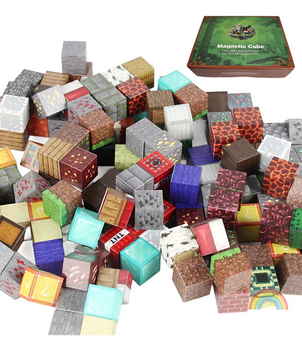 200 Bloques Magnéticos Cubos Pixel Minecraft