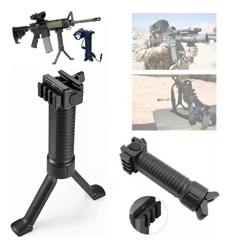 Empuñaduras Tactica Foregrip Grip Bipie Fija Tiro Con Bipode