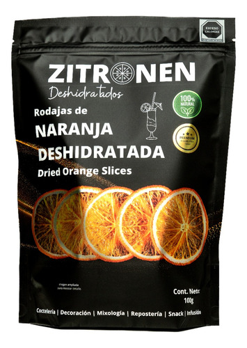 Naranja Deshidratada Premium 100g En Bolsa Con Zipper