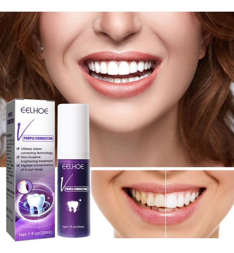 Pasta Dental Blanqueadora De Dientes Morada No Invasiva Purp