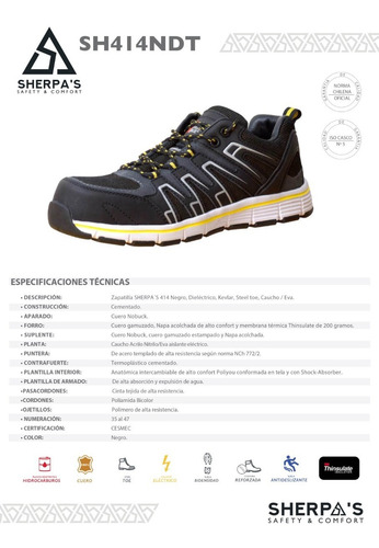 Imagen 6 de 7 de Zapatos De Seguridad Sherpa´s 414