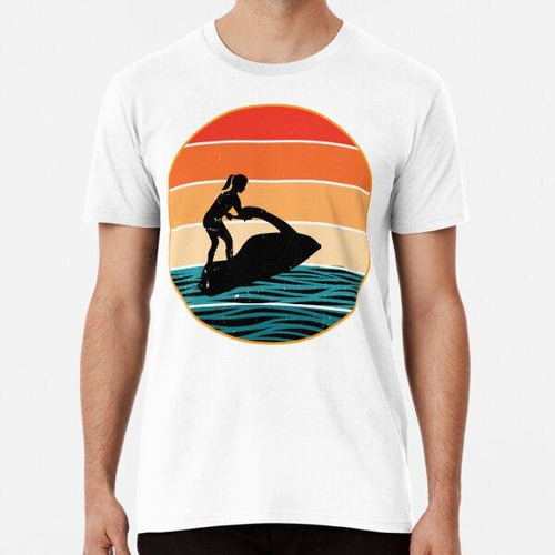 Remera Vintage Retro Jet Water Ski Puesta De Sol Agua Siluet