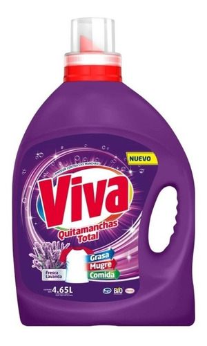 Detergente Líquido Viva Lavanda Quitamanchas Total 4.65l