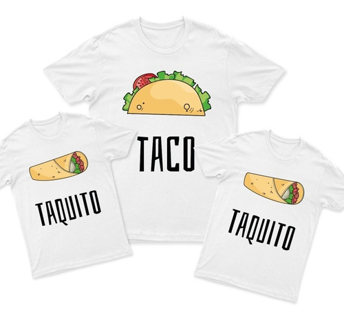 Kit De 3 Playeras Taco Y Taquitos - Día Del Padre