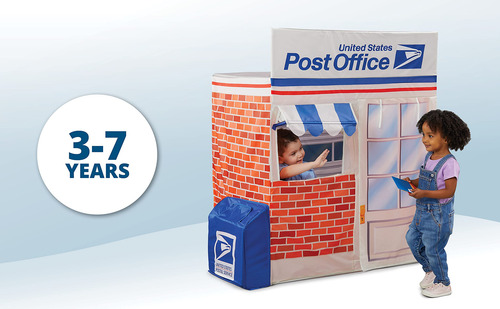 Play Tent Kid Trax Usps For Kids W/ Mail Collection Box