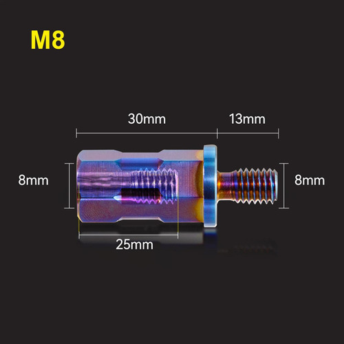 Extensor De Espejo Moto M8 M10 Acero Inoxidable
