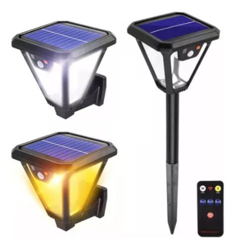 Lampara Led Luz Solar Farol Estaca Decorativa Con Sensor