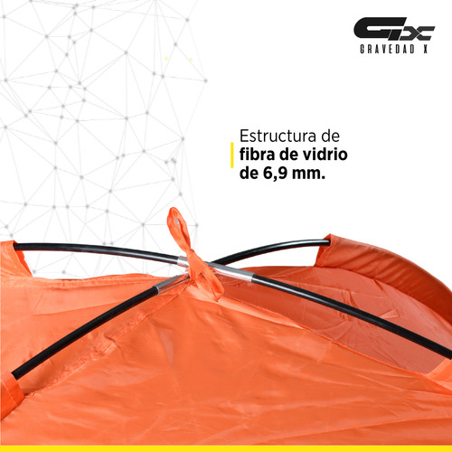 Carpa Playera Costura Reforzada Kushiro 2 Personas.gravedadx
