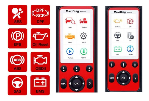 Escáner De Diagnóstico Autel Funciones De Servicio Md808pro