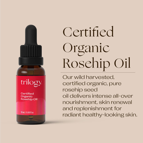 Aceite De Rosa Mosqueta Certificado Orgánico Trilogy, 20 Ml,