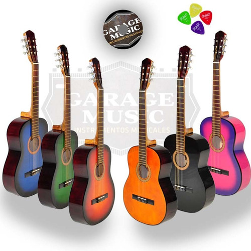 Guitarra Electro Criolla Clasica Mediana 3/4 Funda Pua Cuerd