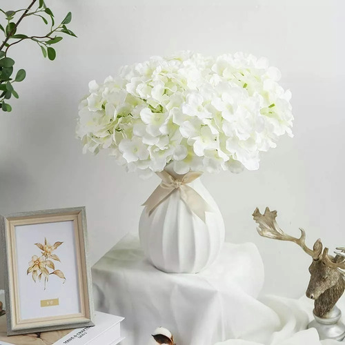 5pcs Ramo De Hortensia Flores Artificiales Flor De Seda