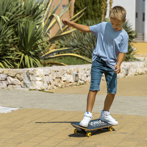 Patineta Cruiser Sonic Con Rodamientos Y Cubierta Duradera Color De Las Ruedas Color De Los Rulemanes