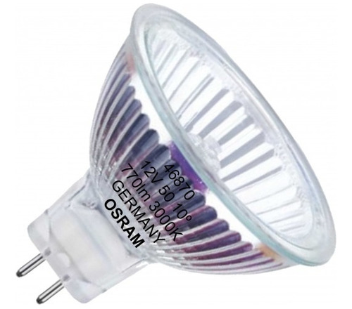 Lámpara dicroica Osram 46870sp, 50 W, 12 V, 10 g, Mr16, color de luz 3000 K