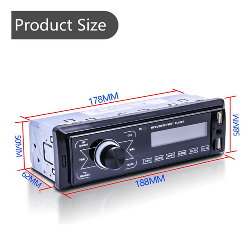 Nuevo M10 Usb Coche Bluetooth Mp3 Reproductor De Radio De Lu