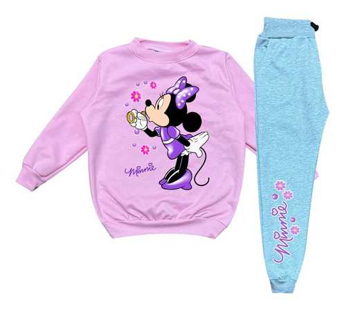 Conjunto Sudadera Minnie Mouse Para Niñas