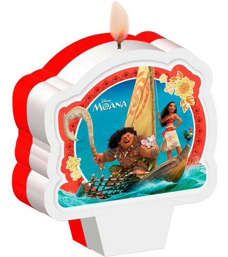 Vela De Aniversário Moana Disney