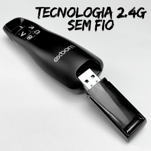 Apresentador Logitech Laser Point Vermelho Rf2.4ghz Slide Nf