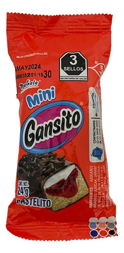 Mini Gansito 24 P 24 G C/u Marinela