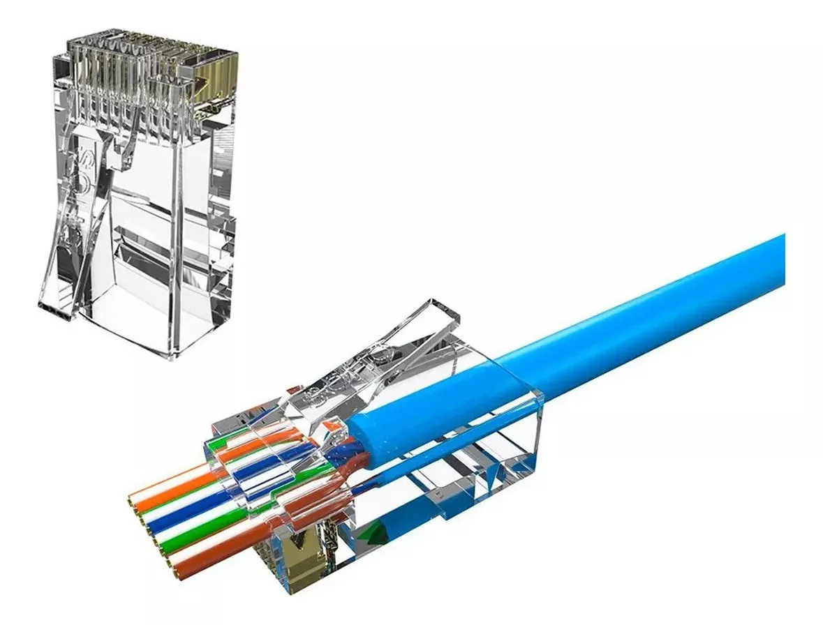 Primeira imagem para pesquisa de conector rj45 cat6 blindado furukawa macho